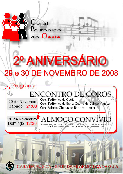 Coral Polifonico Oeste - 2º Aniversario