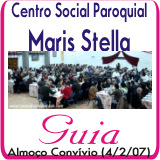 Foi uma tarde de grande convívio a que se viveu na tarde deste domingo, 4 de Fevereiro 2007, na Guia. Numa organização do Centro Social Paroquial Maris Stella este almoço e animação durante a tarde, serviu para reunir mais alguns fundos para a construção do edifício do Lar Maris Stella, já em fase de acabamentos ali ao lado da igreja paroquial. Com a presença de largas centenas de Guienses e muitos convidados de honra, este almoço foi servido no Salão Paroquial por uma grande equipa de mulheres e homens que apoiam a instituição. Entre excelentes iguarias servidas à refeição acompanhadas pela música do Grupo de Acordeonistas de Pombal e o Grupo de Danças Tradicionais Alfarroba, ficou mais aconchegante esta tarde de Inverno. 
				  Das palavras do presidente da Câmara destacamos a referência do apoio da Autarquia às obras sociais que ainda faltam completar a sua construção e o lisonjear da equipa dedicada a levar este projecto em frente. O presidente da Junta Manuel António reforçou esta ideia, tendo mesmo chamado ao palco toda a equipa ao serviço da instituição. Ficamos ainda a saber que como, por várias razões, não se poderá repetir este ano o certame da Mostra Gastronómica, promovida pelo Centro Social e Paroquial Maris Stella, estão agendadas para os 3 primeiros domingos de Maio 2007 - Tardes Culturais, precedidas de almoço, também elas com o mesmo objectivo, angariar fundos para terminar a construção do Lar da instituição. 