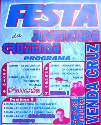 Festa da Juventude Cuzense - Venda da Cruz - Pelariga - Pombal - 6, 7 e 8 julho 2007